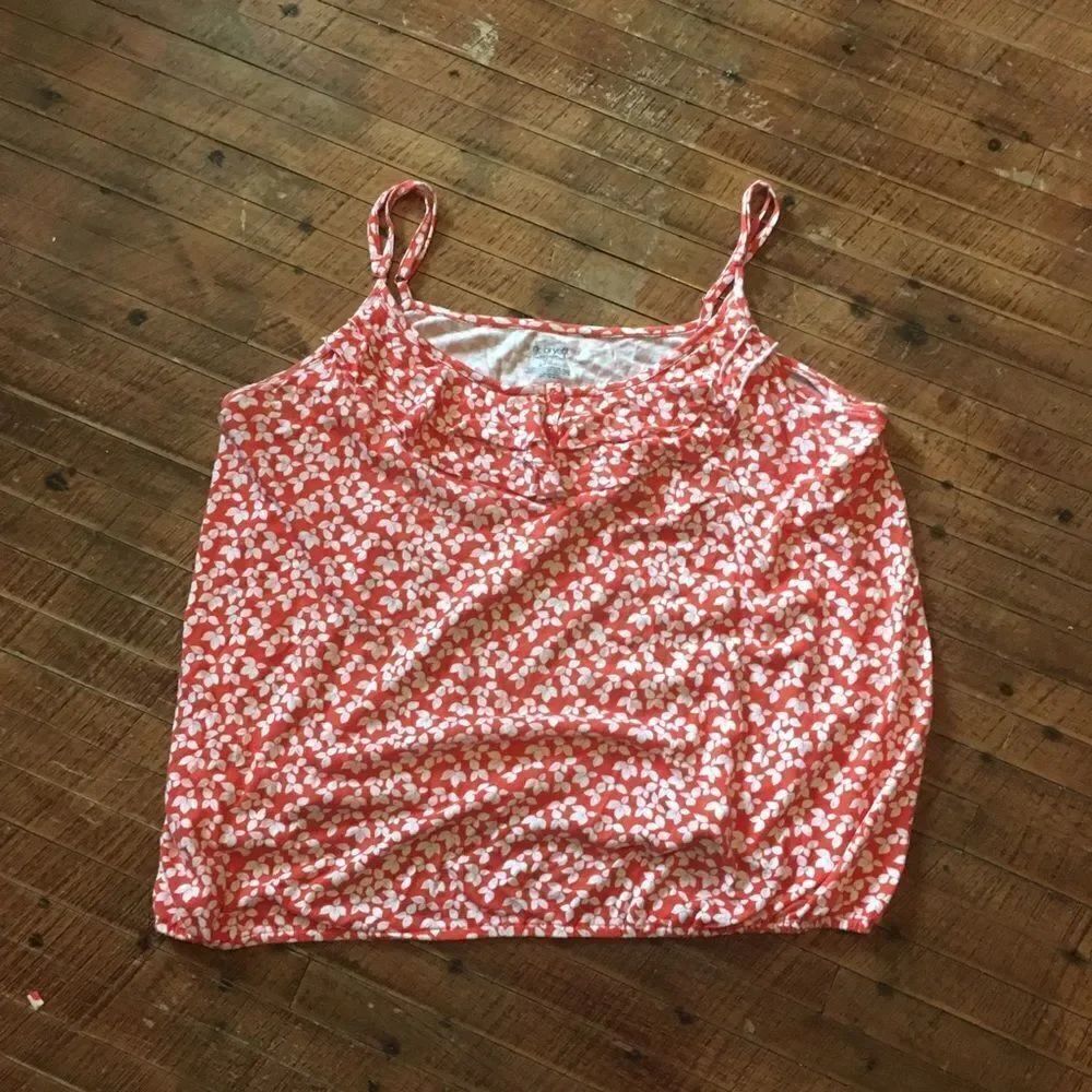 Lane Bryant 22/24 floral elastic hem tank top